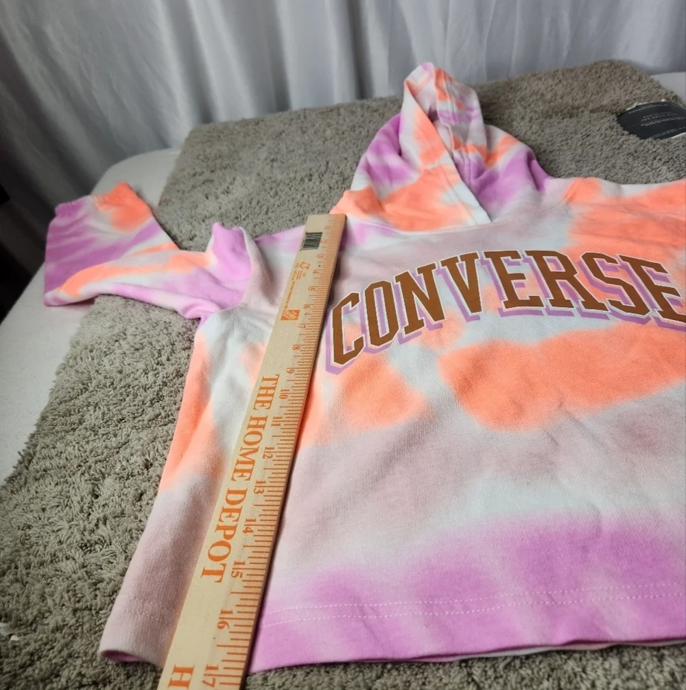 Converse M Girl's All Over Print Tie-Dye Boxy Hoodie (Big Kids) Size M